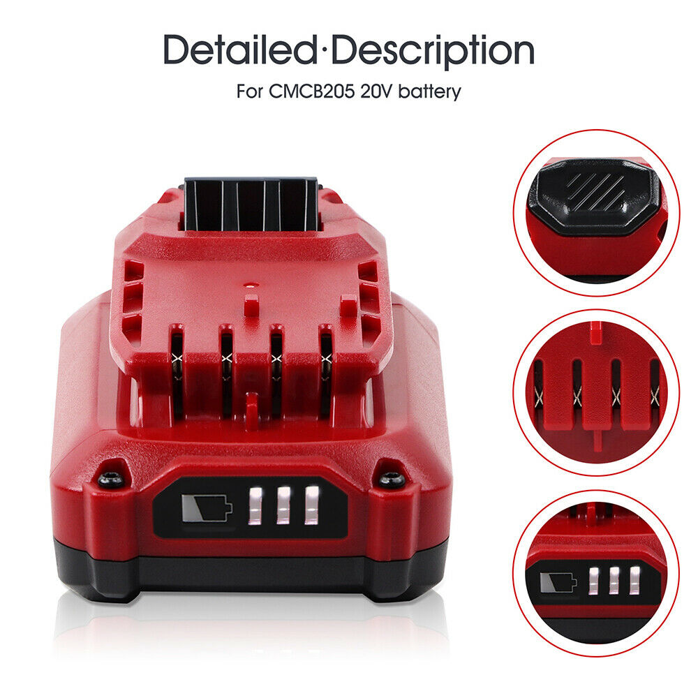 20V Battery for Craftsman V20 CMCB202 CMCB204 CMCB206 20V Battery for Craftsman V20 CMCB202 CMCB204 CMCB206